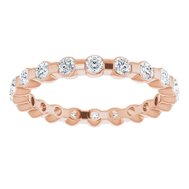 0.66 ct. Bar Set Round Diamond Eternity Band