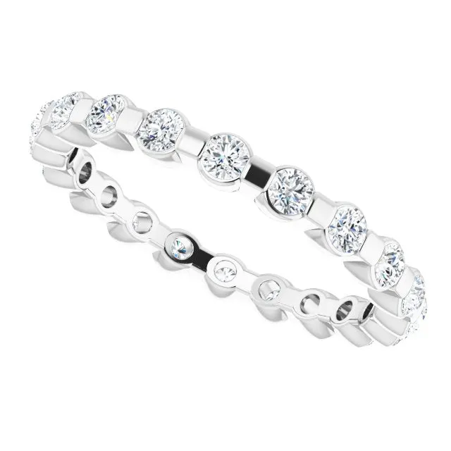 0.66 ct. Bar Set Round Diamond Eternity Band