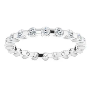 0.66 ct. Bar Set Round Diamond Eternity Band