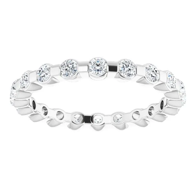 0.66 ct. Bar Set Round Diamond Eternity Band