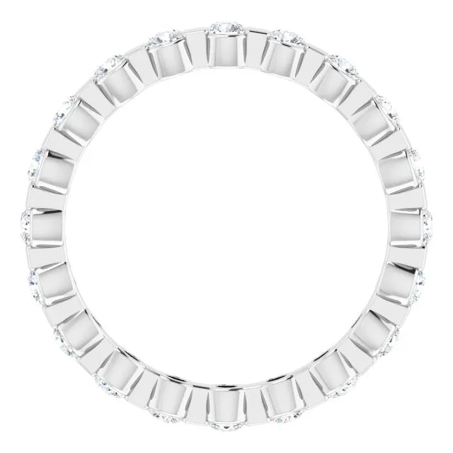 0.66 ct. Bar Set Round Diamond Eternity Band