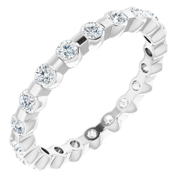 0.66 ct. Bar Set Round Diamond Eternity Band