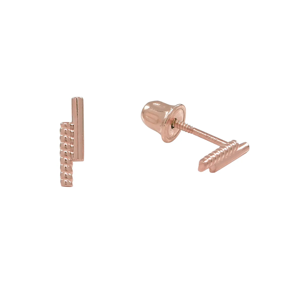 10k Solid Gold Double Bar Studs