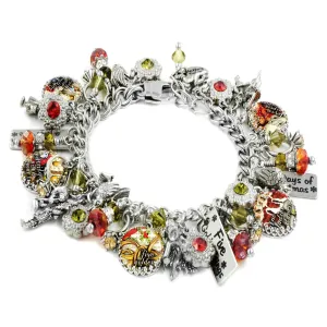 12 Days of Christmas Charm Bracelet, Non Tarnish and Waterproof