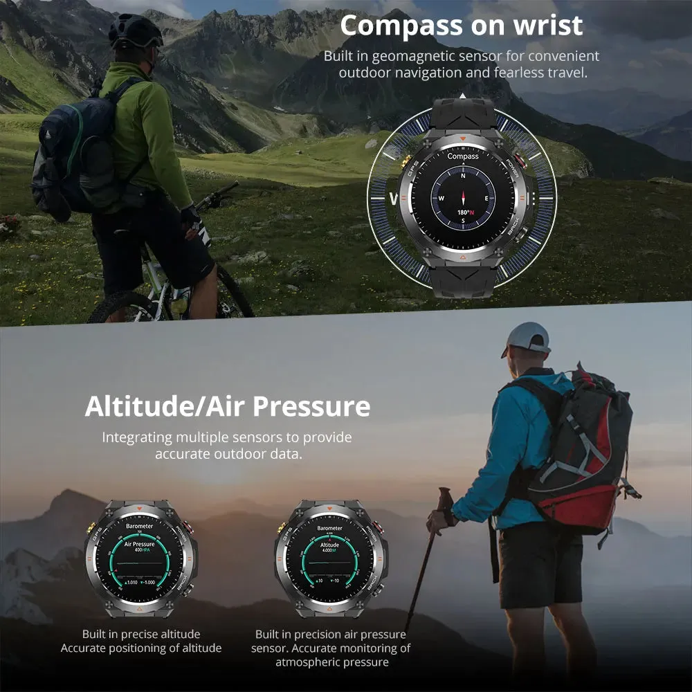 1.45 Inch Gps Smartwatch With Hd Display & Phone Calls - 650Mah