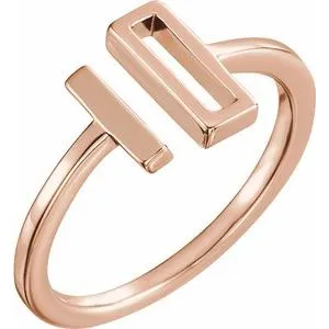 14K Rose Bar Ring