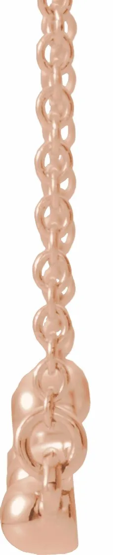 14K Rose Gold Constellation Bar 18" Necklace