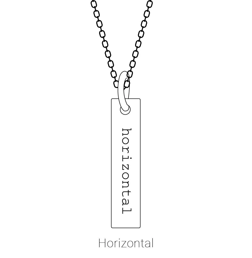14K White Gold Bar 20" Necklace