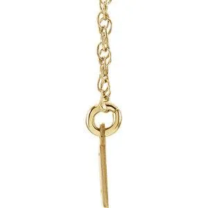 14K White Gold Roman Date Necklace