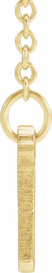 14K Yellow Gold Bar 19.5" Necklace