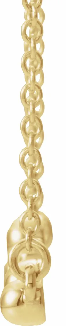 14K Yellow Gold Constellation Bar 16" Necklace