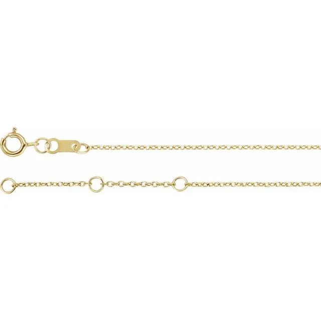 14K Yellow Gold Natural Aquamarine Bezel-Set Solitaire 6 1/2-7 1/2" Bracelet