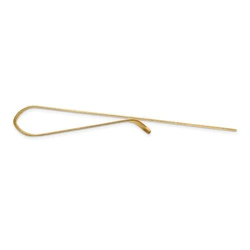 14k Yellow Gold Solid with Line Design Tie Bar