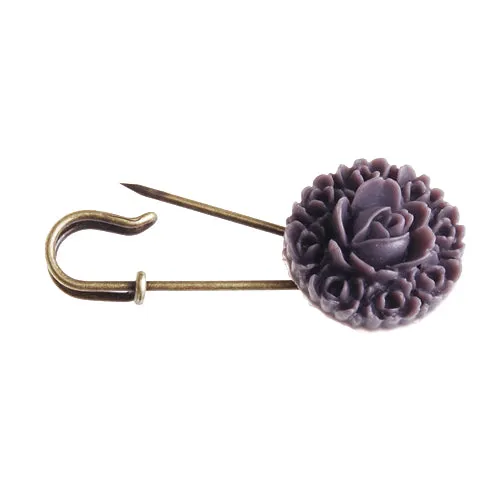 15mm Antique Bronze Plated Copper Flat Brooch base,with 15mm Round flat base,brooch pin,sold 50pcs per pkg