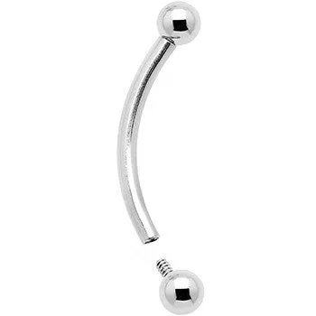 16 Gauge 1/2 Grade 23 Titanium 3mm Internally Threaded Curved Barbell