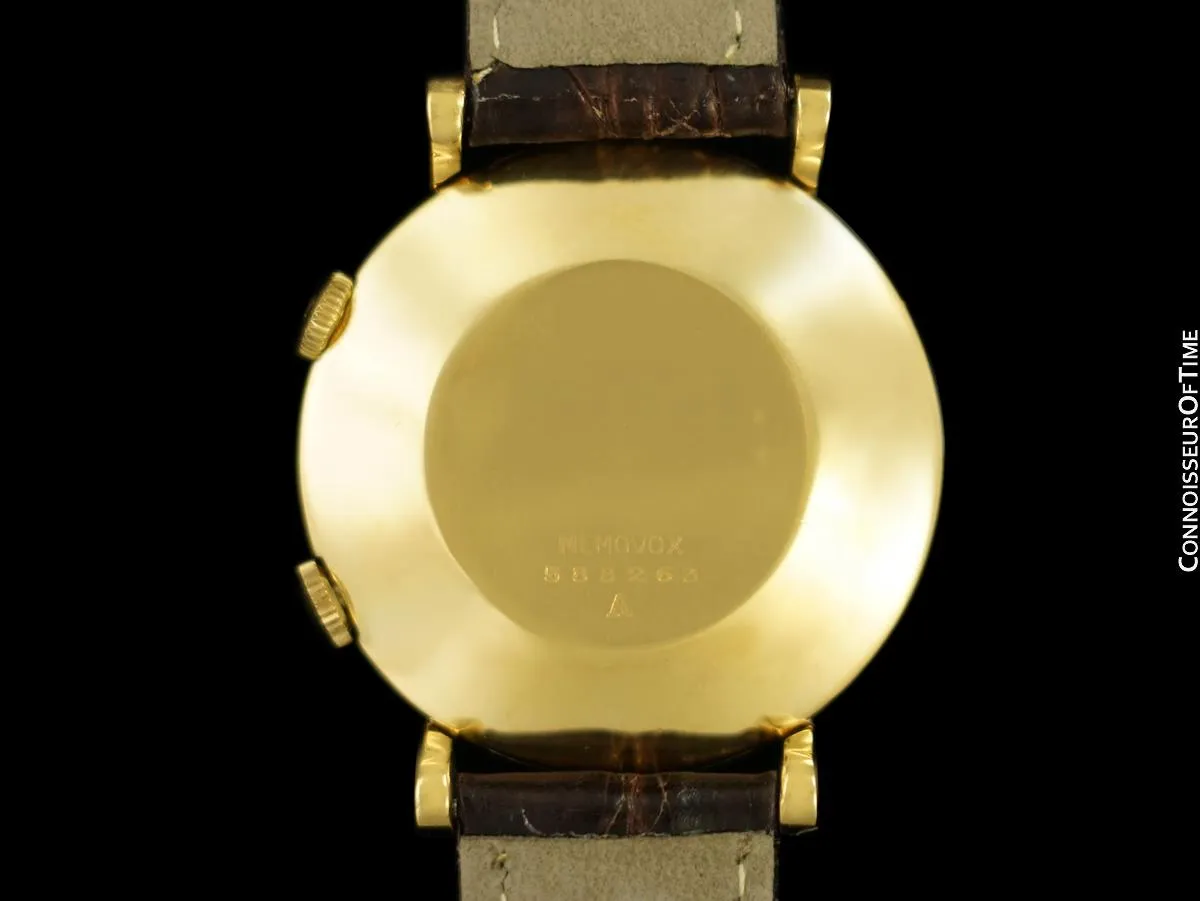1952 Jaeger-LeCoultre Memovox for Gubelin Ipsovox Mens Alarm Reveil Watch - 18K Gold