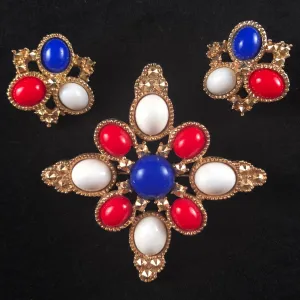 1972 Sarah Coventry Americana Brooch & Earrings