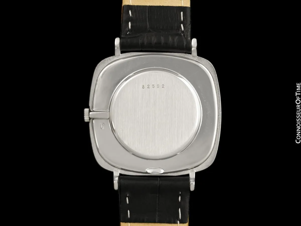 1974 Audemars Piguet Vintage Mens Full Size TV Shaped Dress Watch - 18K White Gold