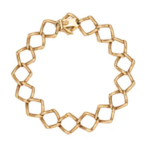 1981 Tiffany & Co Bracelet Paloma Picasso Vintage Triangle Link 18k Gold 7"