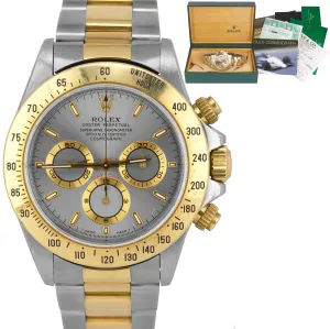 1999 UNPOLISHED Rolex Daytona Cosmograph Zenith U 16523 40mm Slate Watch PAPERS