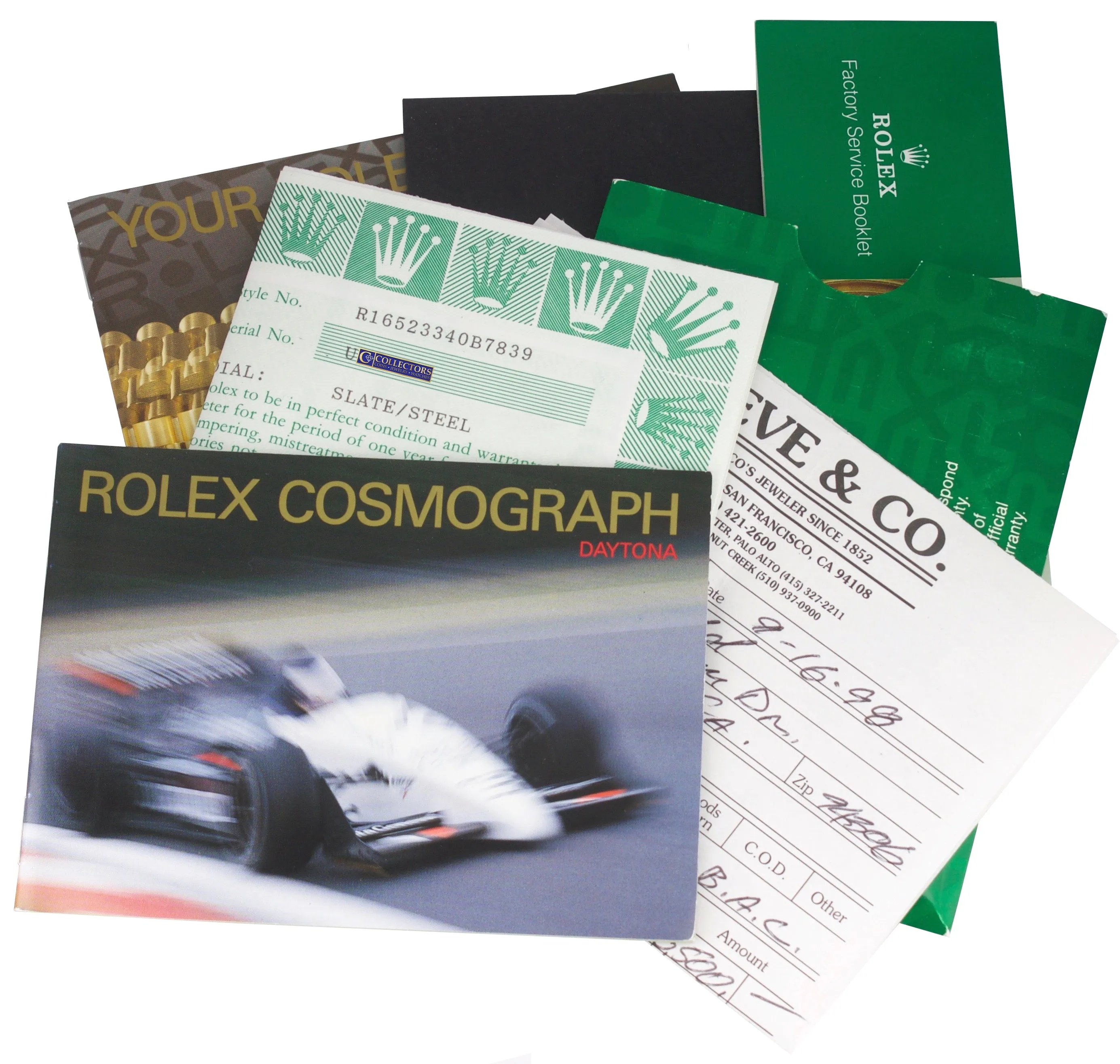 1999 UNPOLISHED Rolex Daytona Cosmograph Zenith U 16523 40mm Slate Watch PAPERS