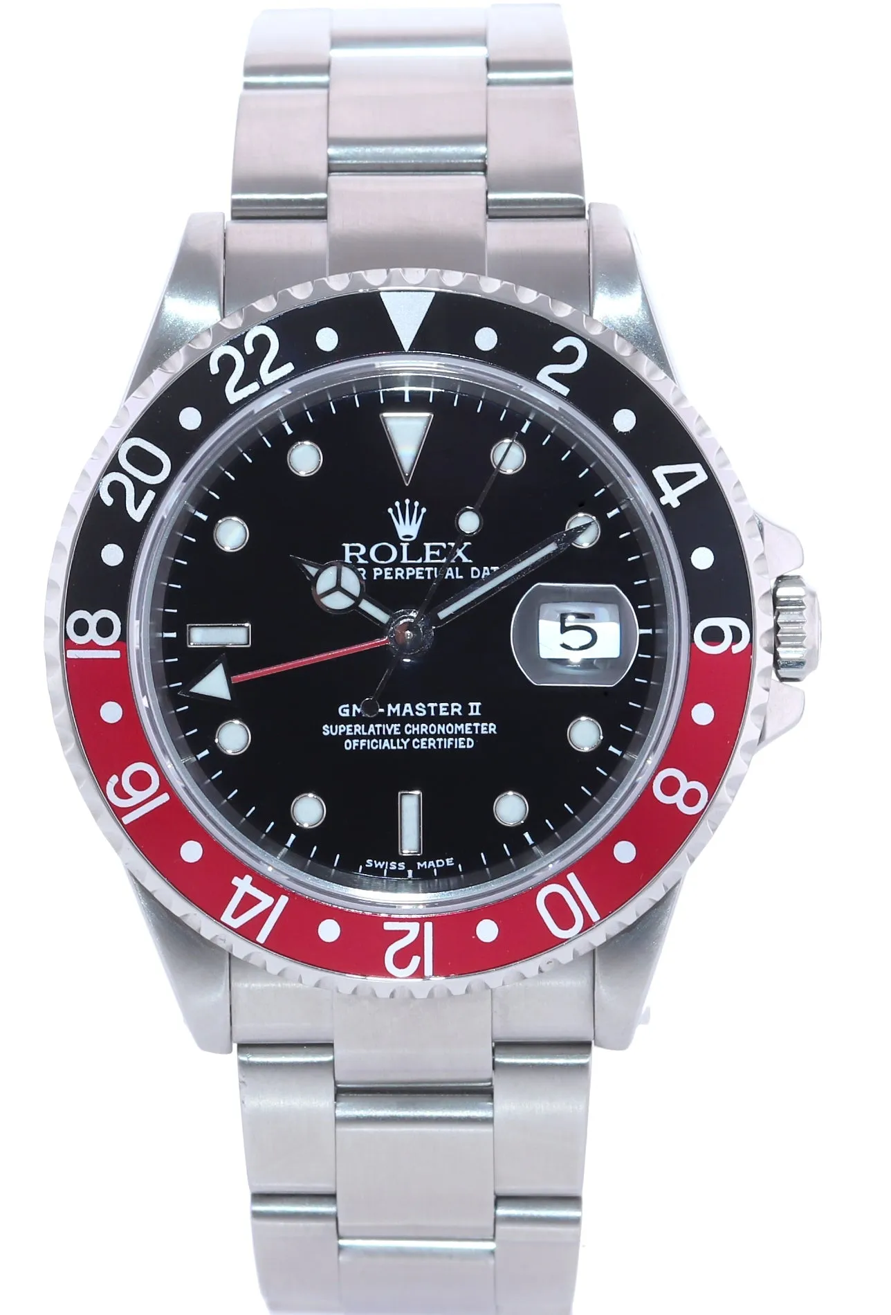 2000 Rolex GMT-Master II Coke Red Black Steel 16710 40mm Watch Box