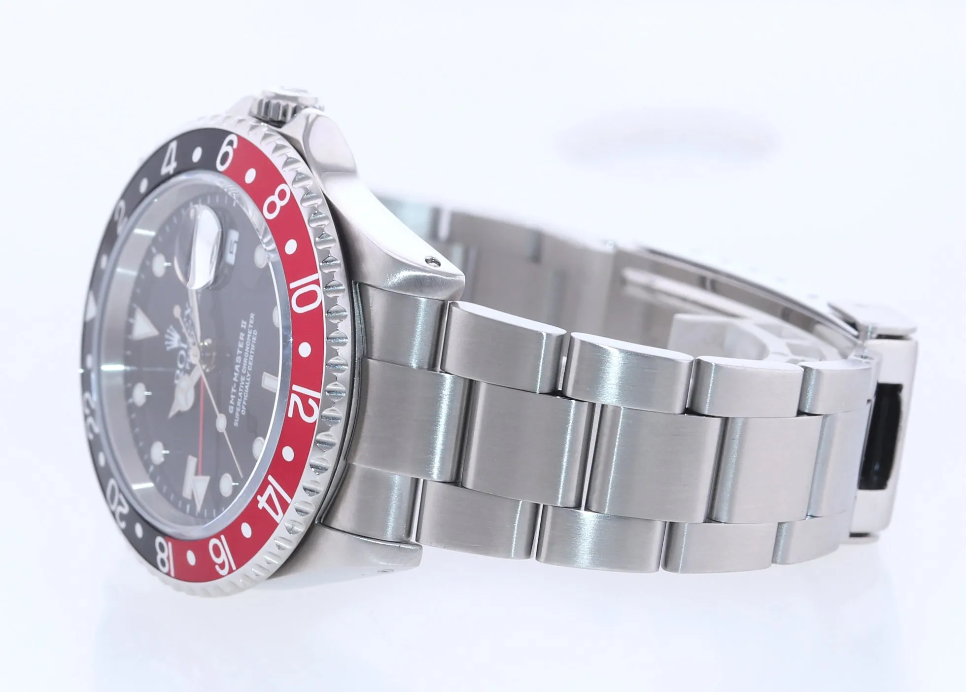 2000 Rolex GMT-Master II Coke Red Black Steel 16710 40mm Watch Box