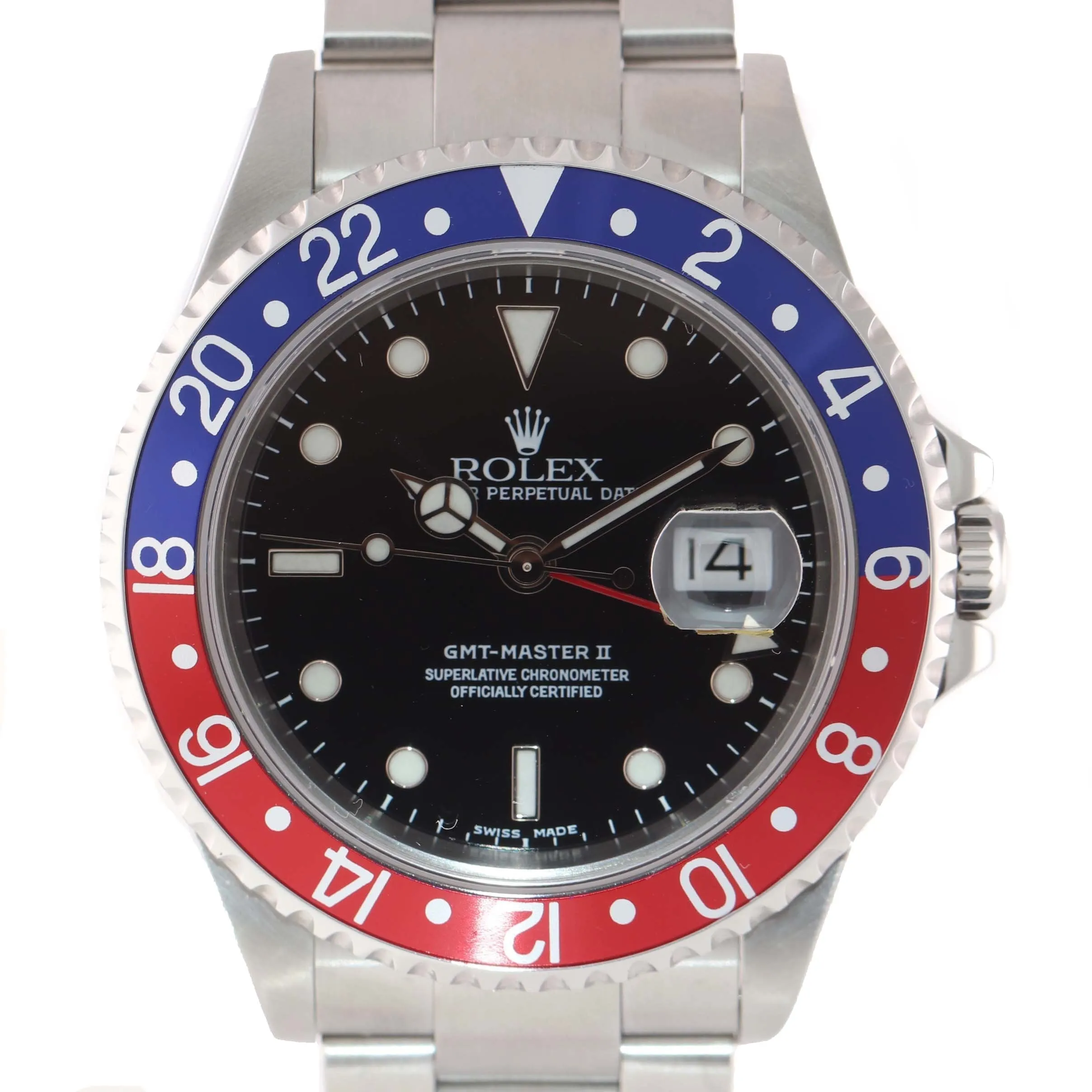 2005 Rolex GMT-Master 2 Pepsi Steel Blue Red 16710 40mm Watch Box