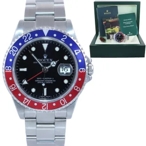 2006 ERROR STICK Rolex GMT-Master 2 Pepsi Blue Red Steel 16710 Watch No Hole Box