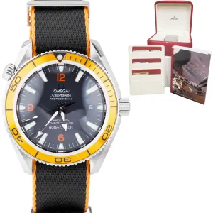 2006 Omega Seamaster Planet Ocean Black Orange 42mm Stainless Watch 2909.50.38
