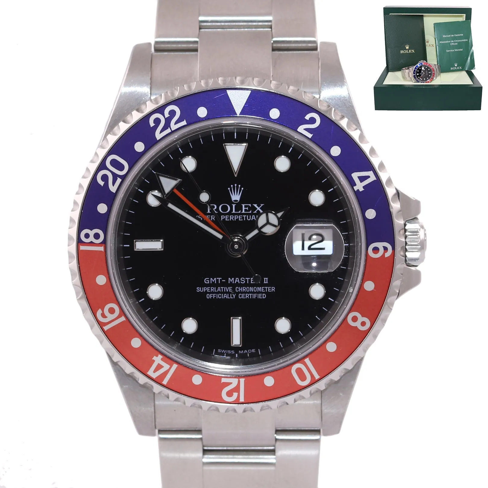 2007 UNPOLISHED Rolex GMT-Master 2 Pepsi Steel 16710 Error Rectangular Watch Box