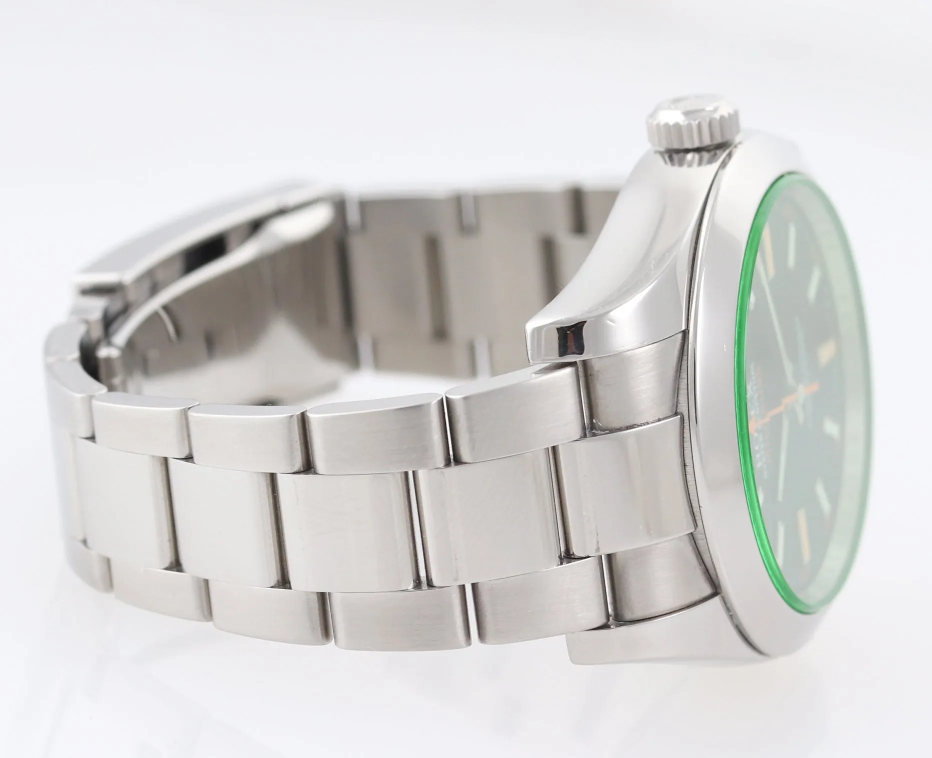 2015 PAPERS Rolex Milgauss Green Anniversary 116400gv Steel Black Watch Box