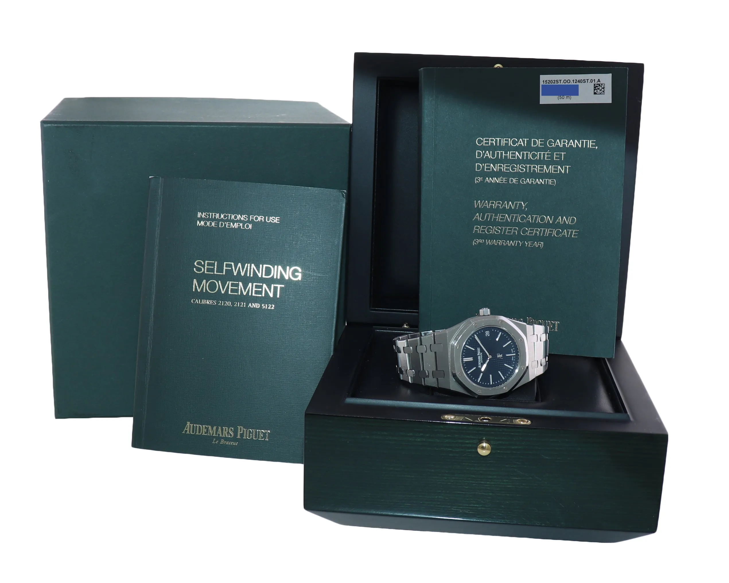 2016 PAPERS Audemars Piguet Royal Oak 15202 Blue Steel 15202ST.OO.1240ST.01