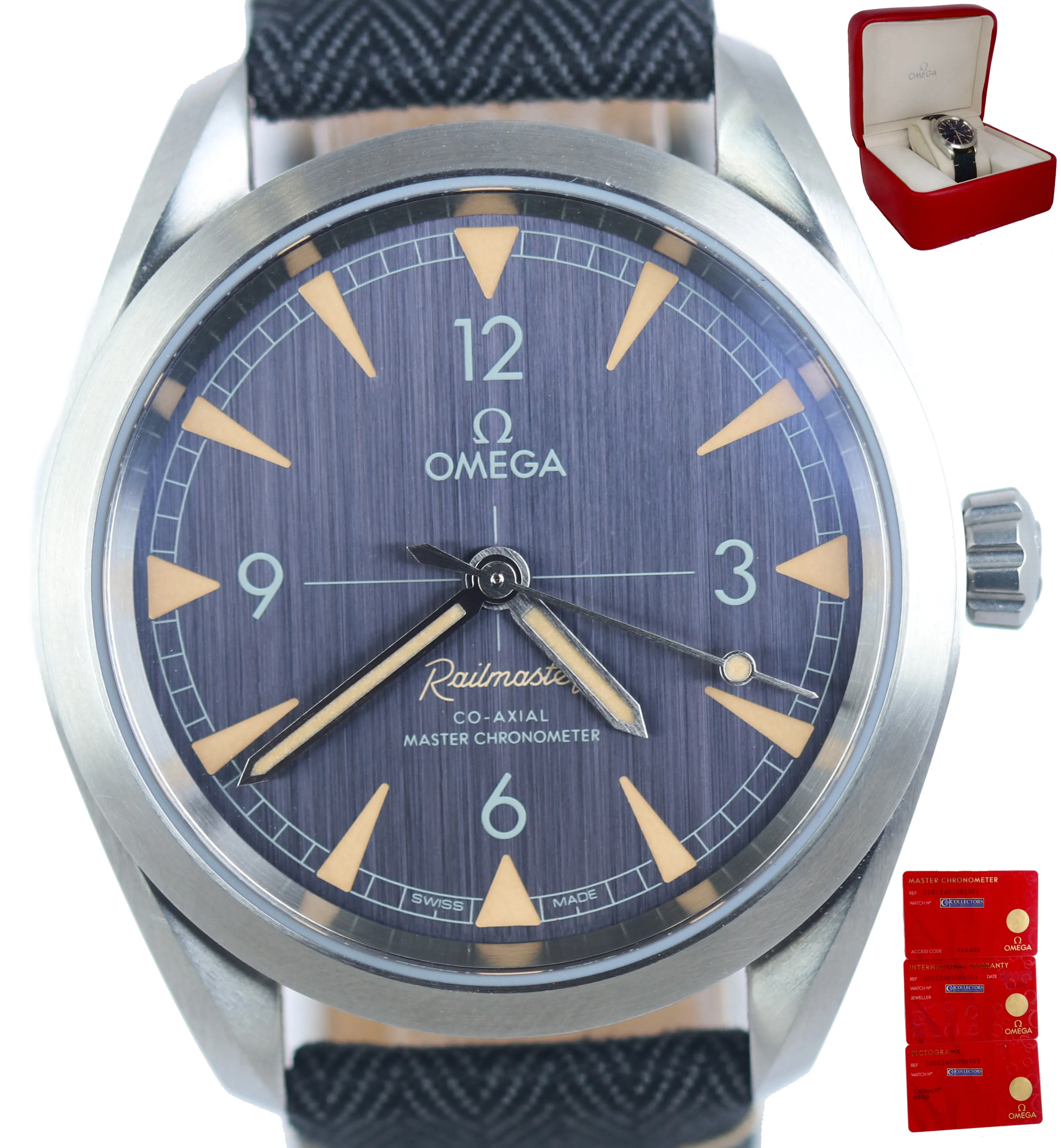 2018 Omega Railmaster Stainless 40mm Automatic Black Watch 220.12.40.20.01.001