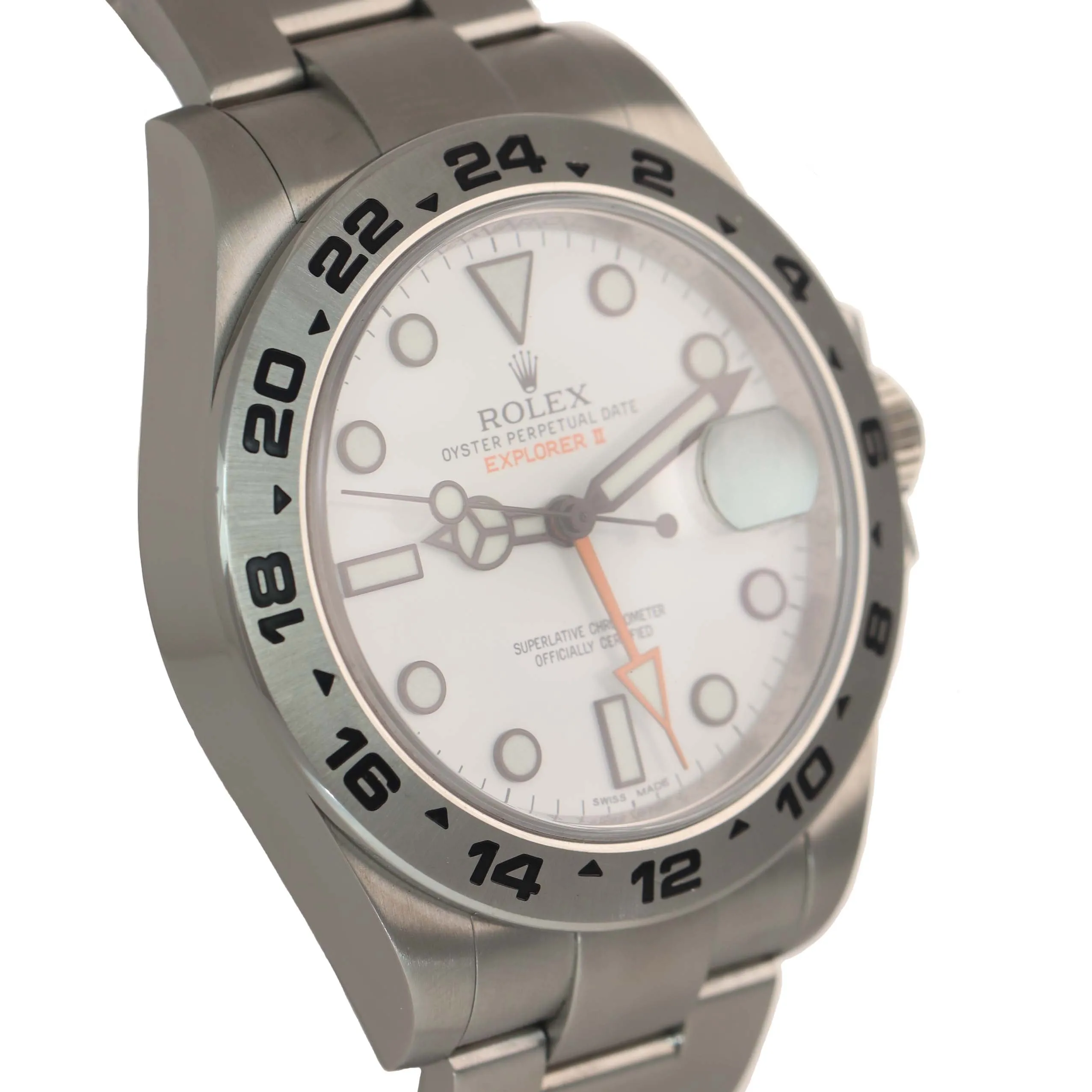 2018 PAPERS Rolex Explorer II 42mm 216570 White Polar Steel GMT Date Watch Box