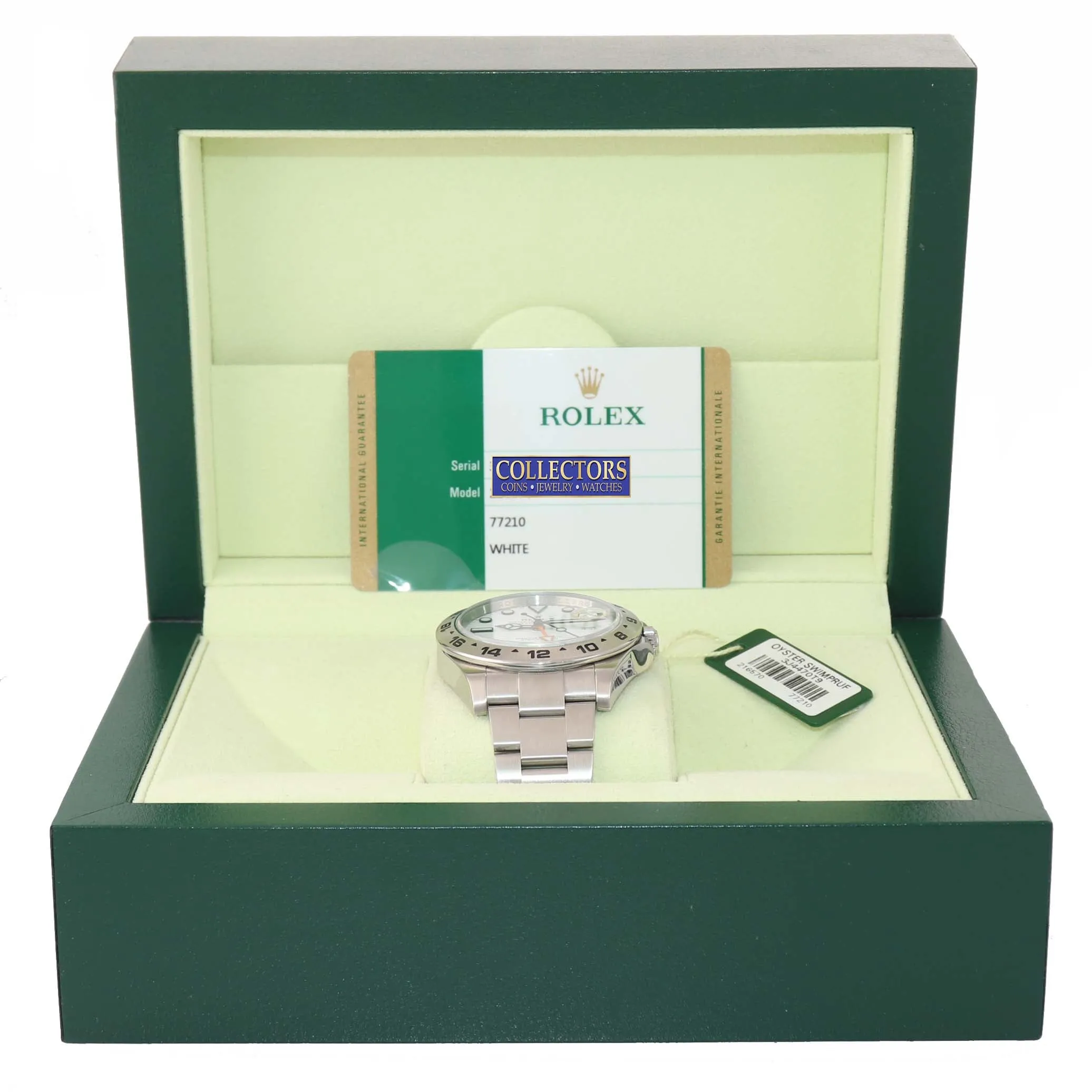 2018 PAPERS Rolex Explorer II 42mm 216570 White Polar Steel GMT Date Watch Box
