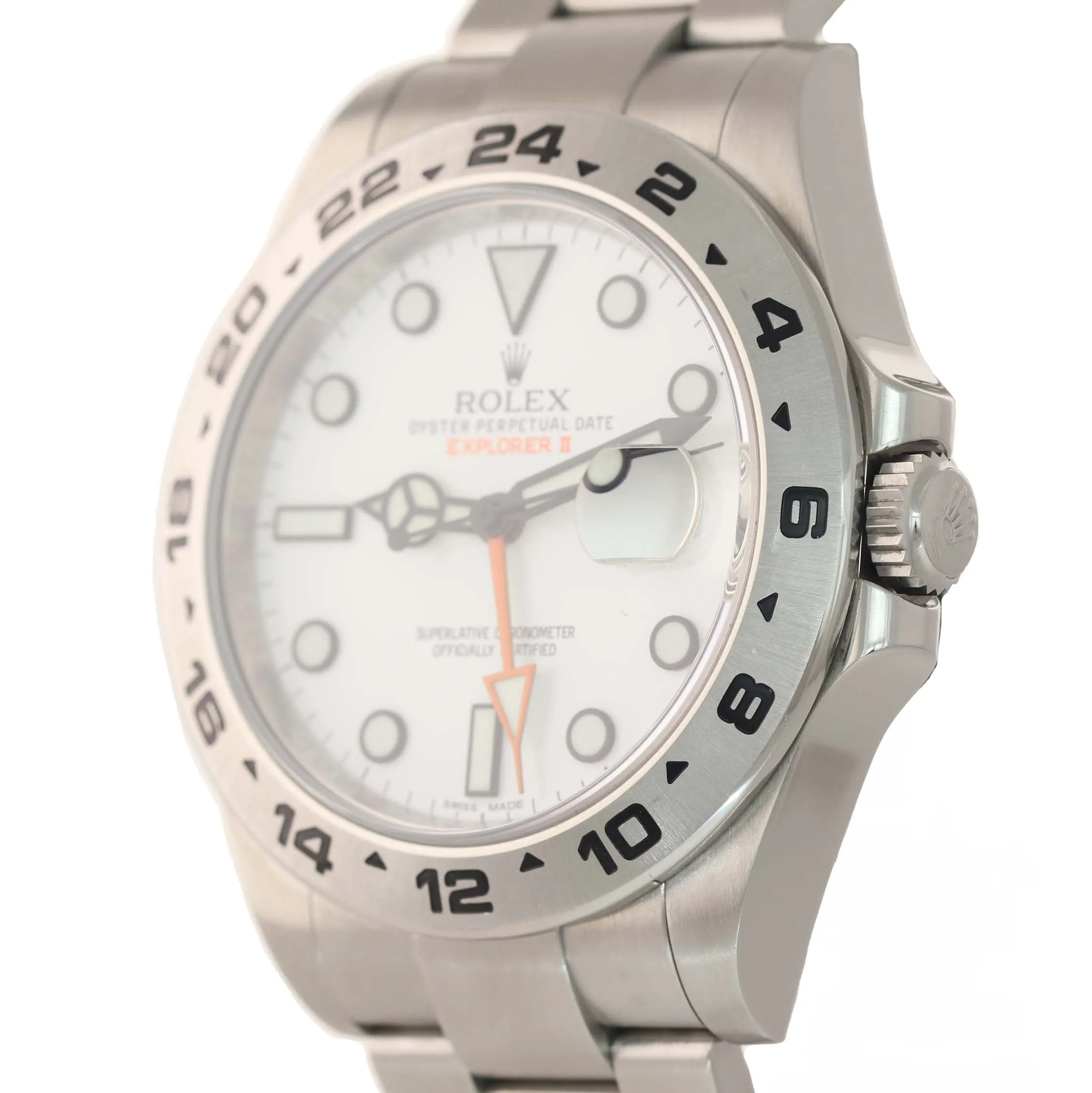 2018 PAPERS Rolex Explorer II 42mm 216570 White Polar Steel GMT Date Watch Box