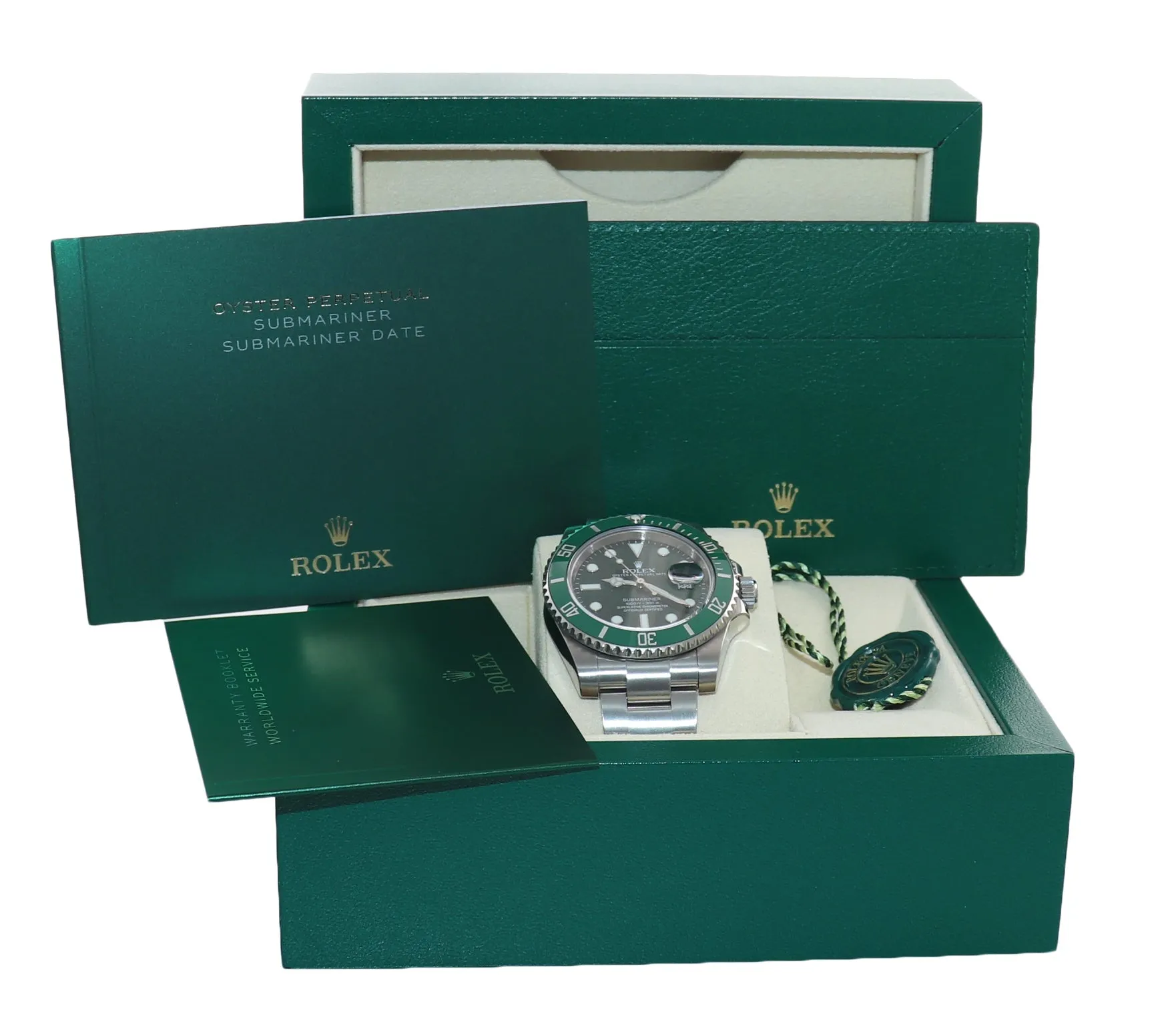 2019 MINT Rolex Submariner Hulk 116610LV Green 40mm Ceramic Watch Box