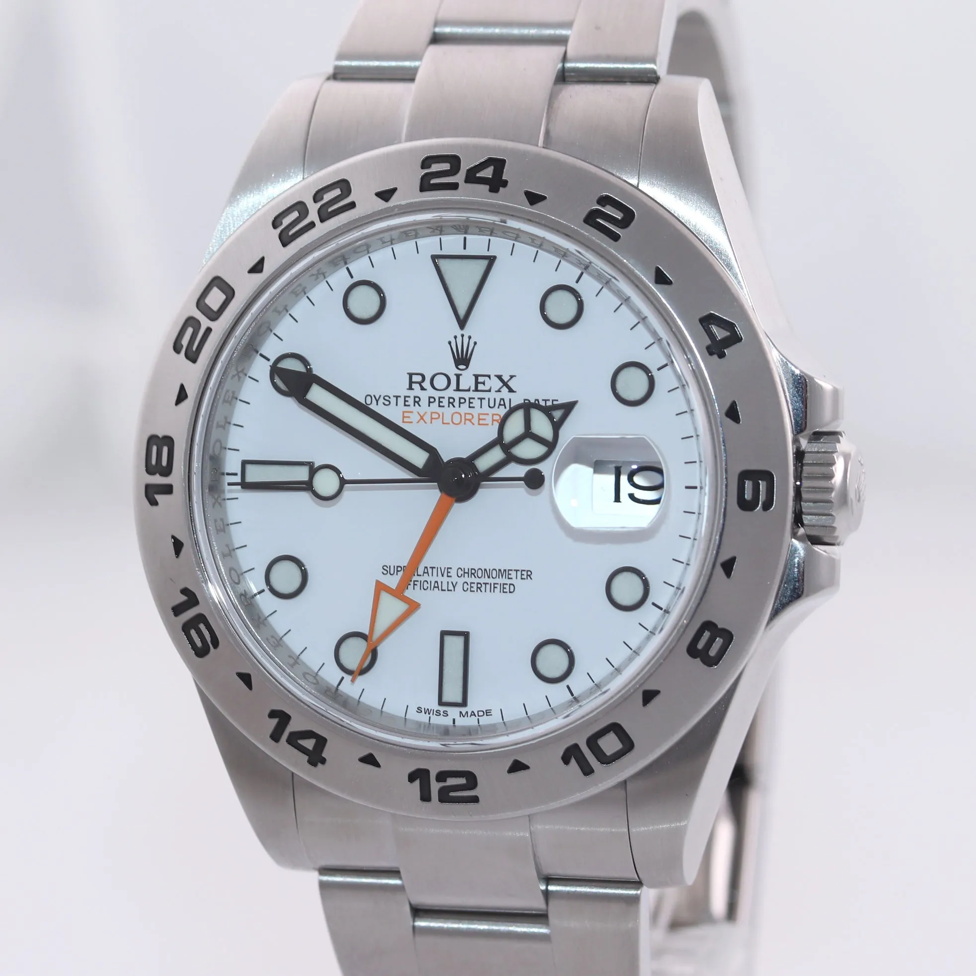 2020 Rolex Explorer II 42mm Polar 216570 White Steel Oyster GMT Watch Box