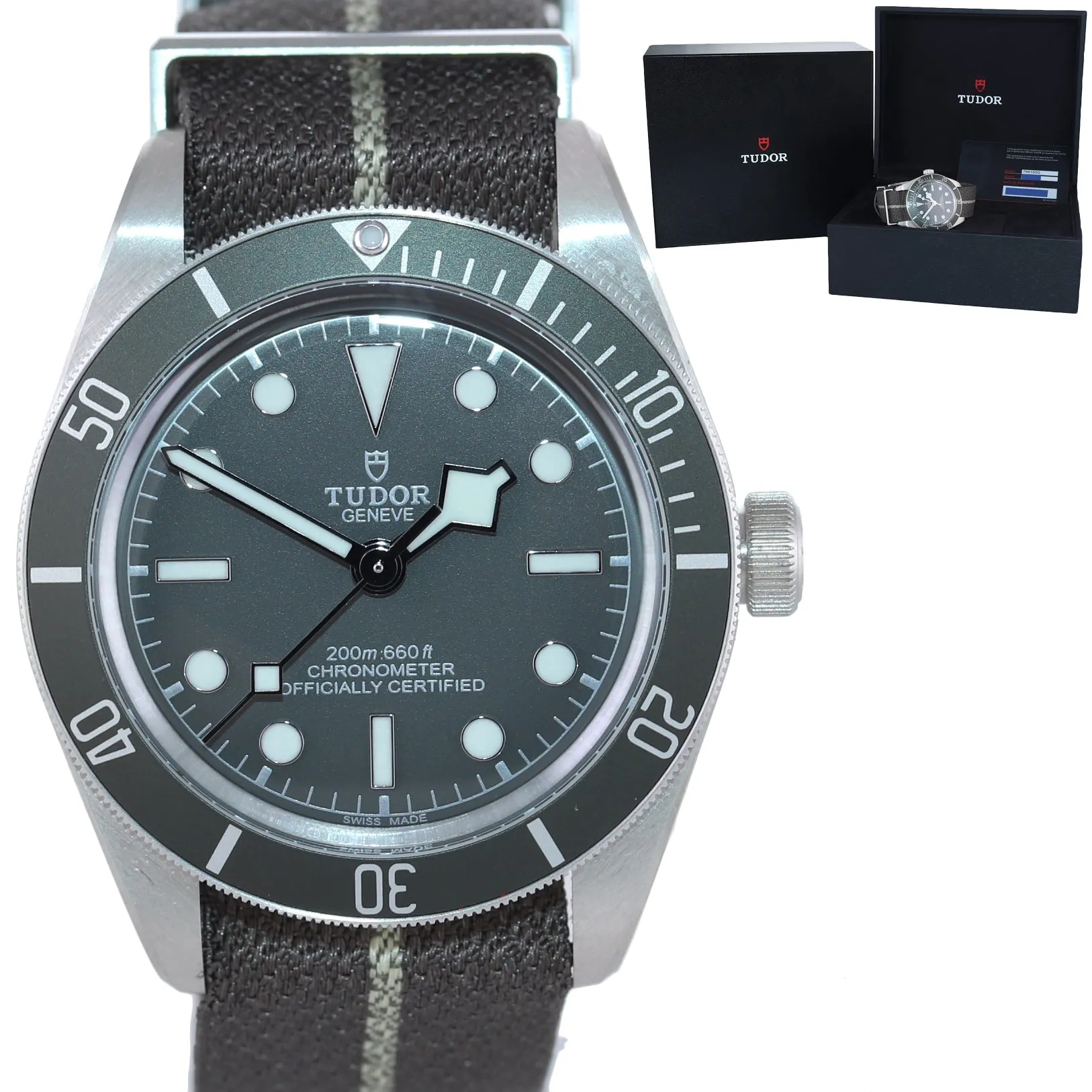 2021 PAPERS BRAND NEW Tudor Black Bay Fifty-Eight 925 Silver Taupe Watch 79010SG
