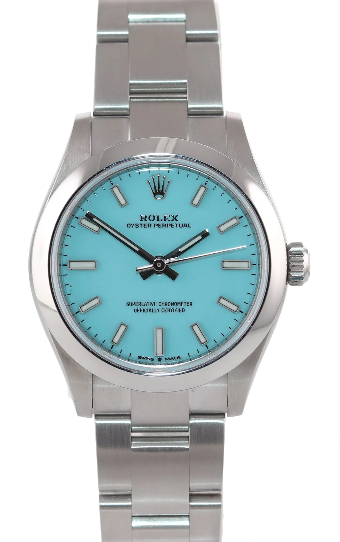 2021 PAPERS Rolex Oyster Perpetual 31 Tiffany Blue 31mm Mid-Size 277200 watch