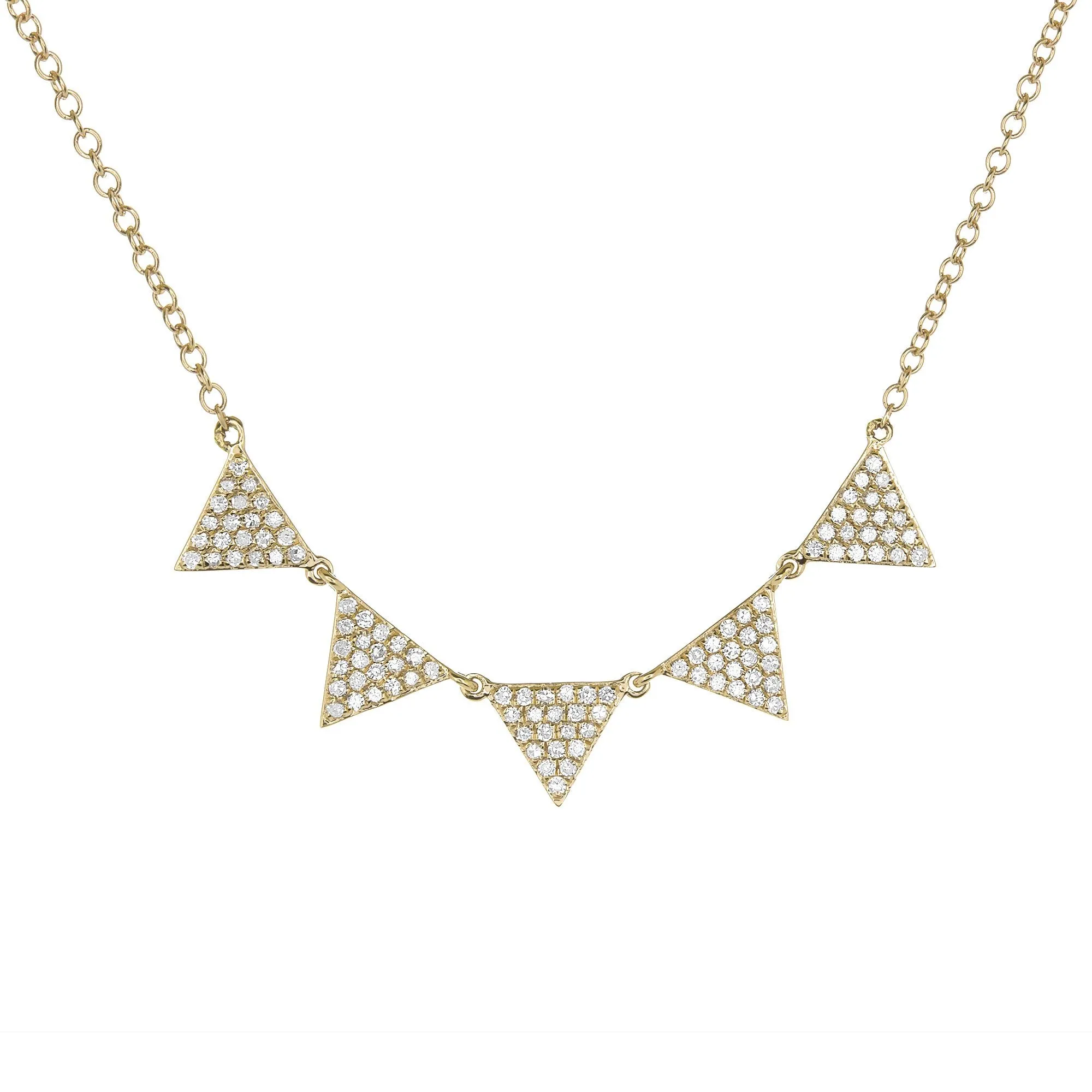 5 Triangle Diamond Necklace