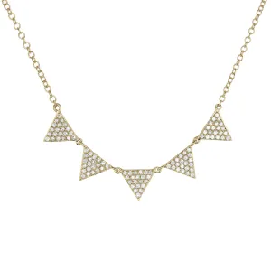 5 Triangle Diamond Necklace