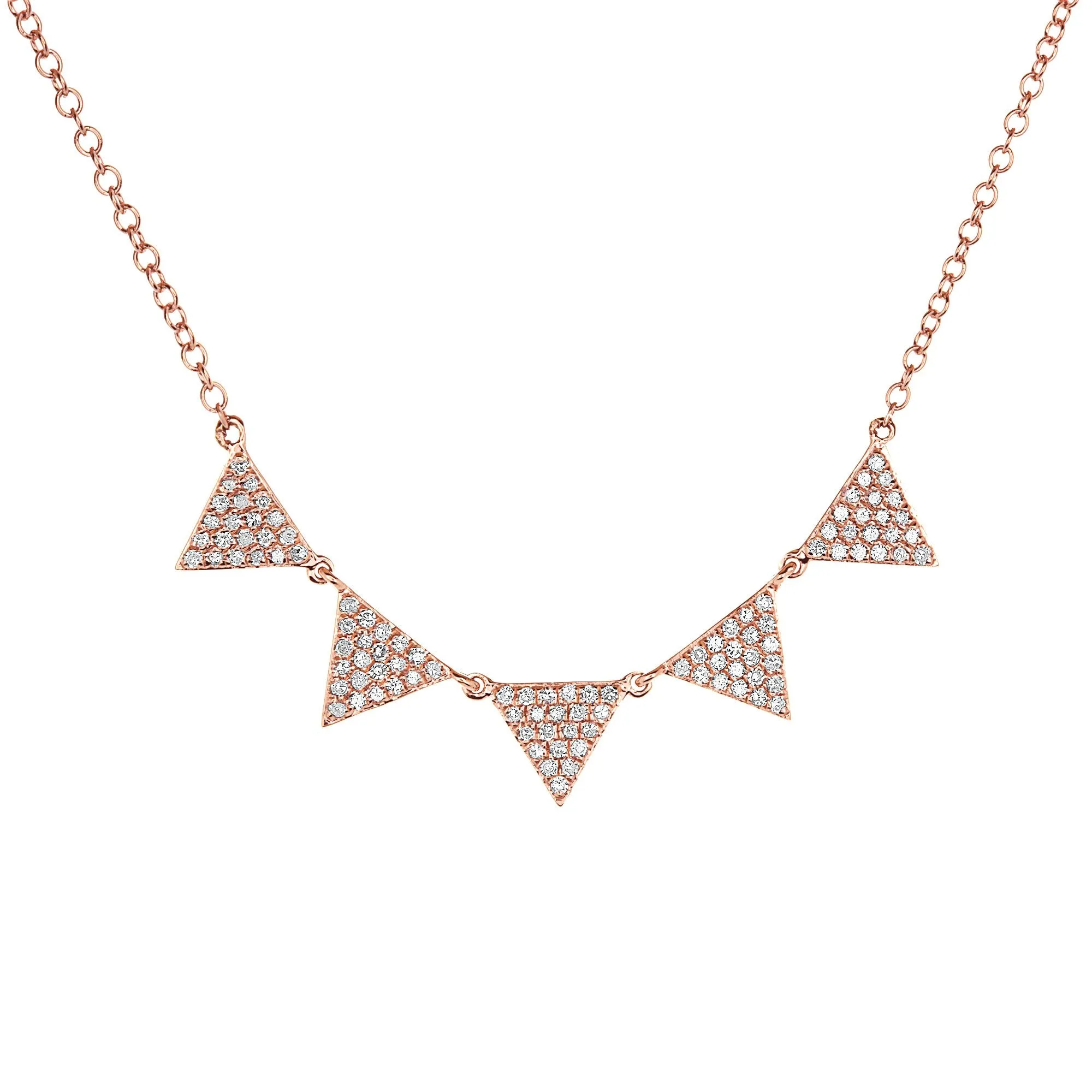 5 Triangle Diamond Necklace