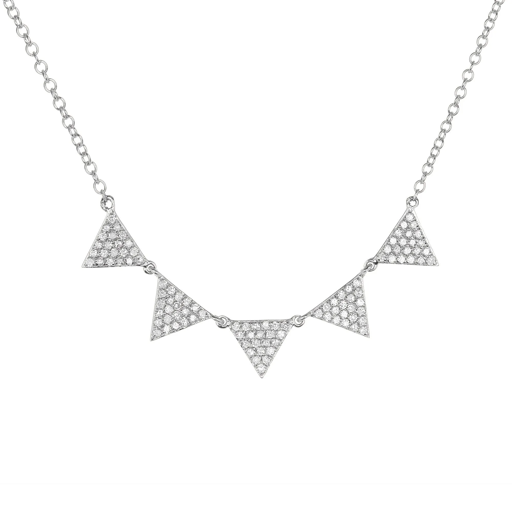 5 Triangle Diamond Necklace