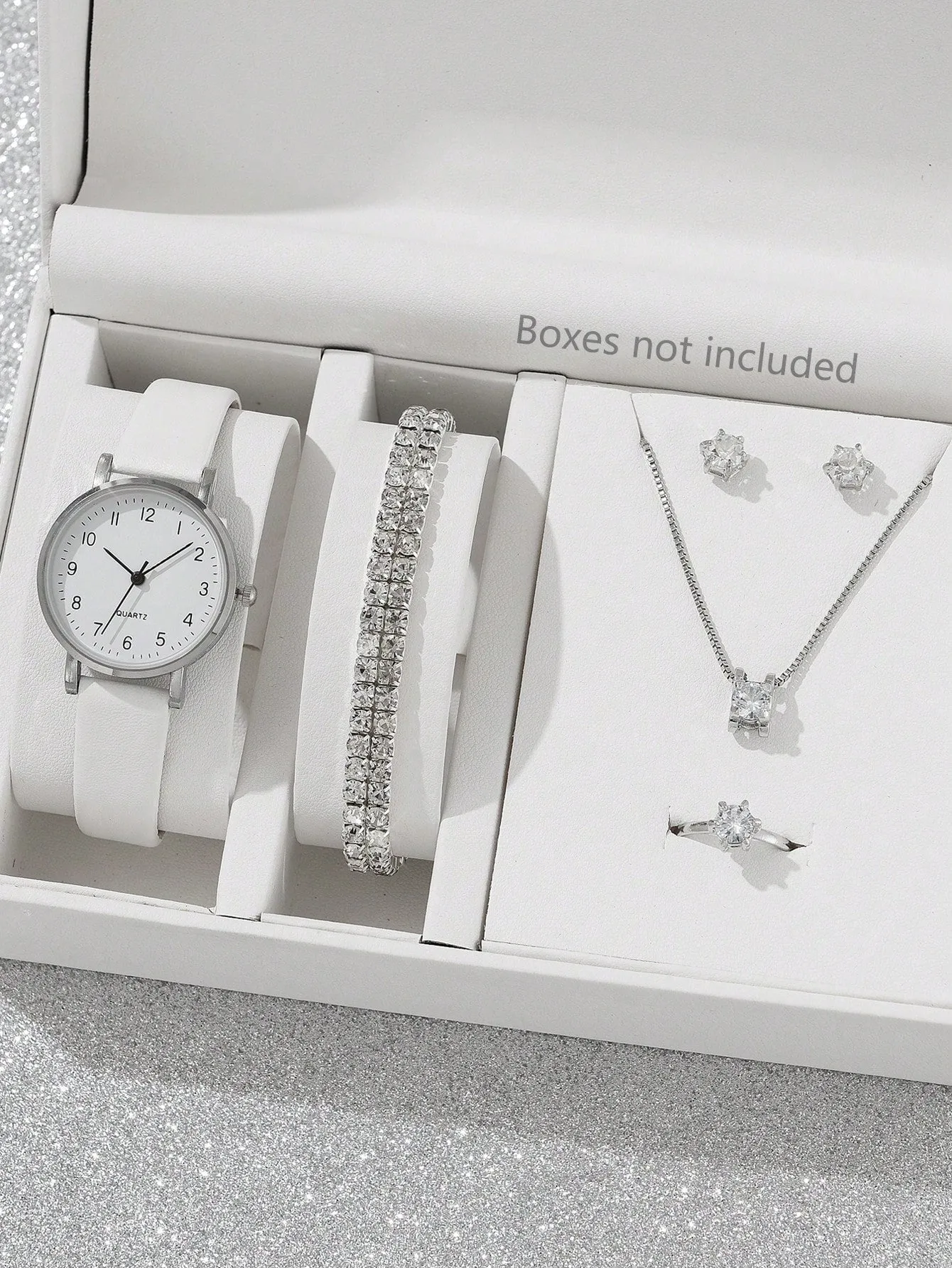 7pcs Pu Leather Strap Minimalist Wristwatch