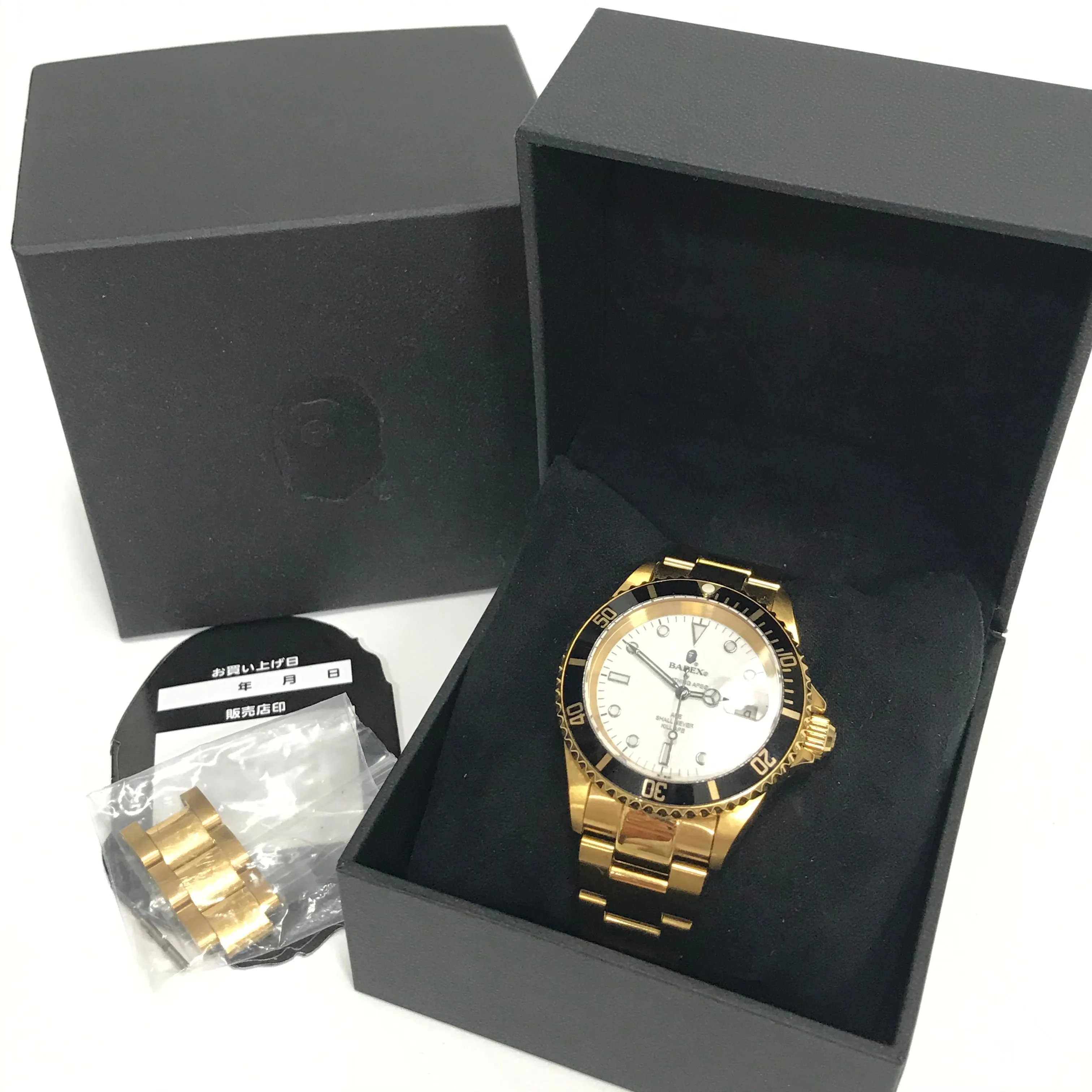 A Bathing Ape Bape Type 1 Bapex Watch Gold