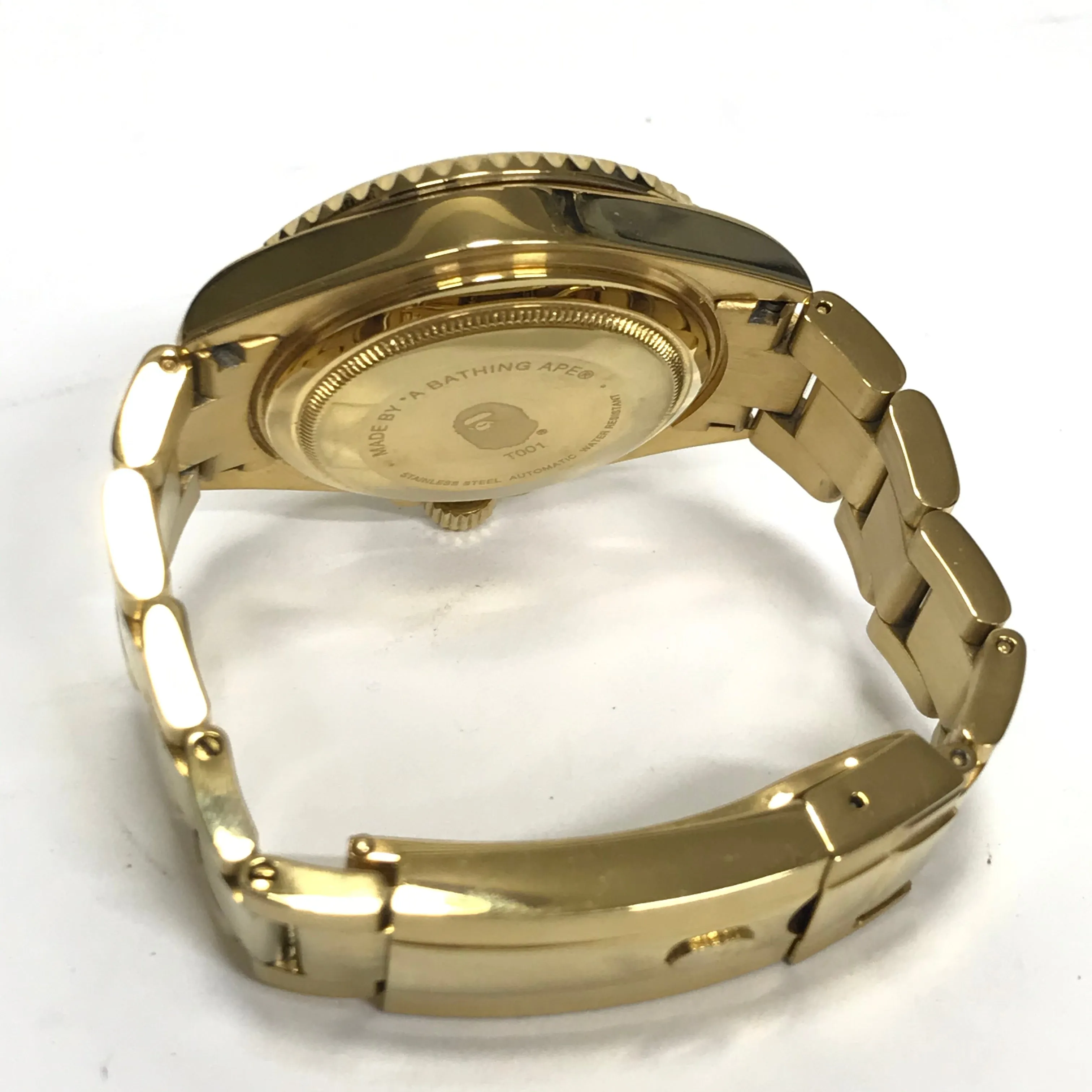 A Bathing Ape Bape Type 1 Bapex Watch Gold