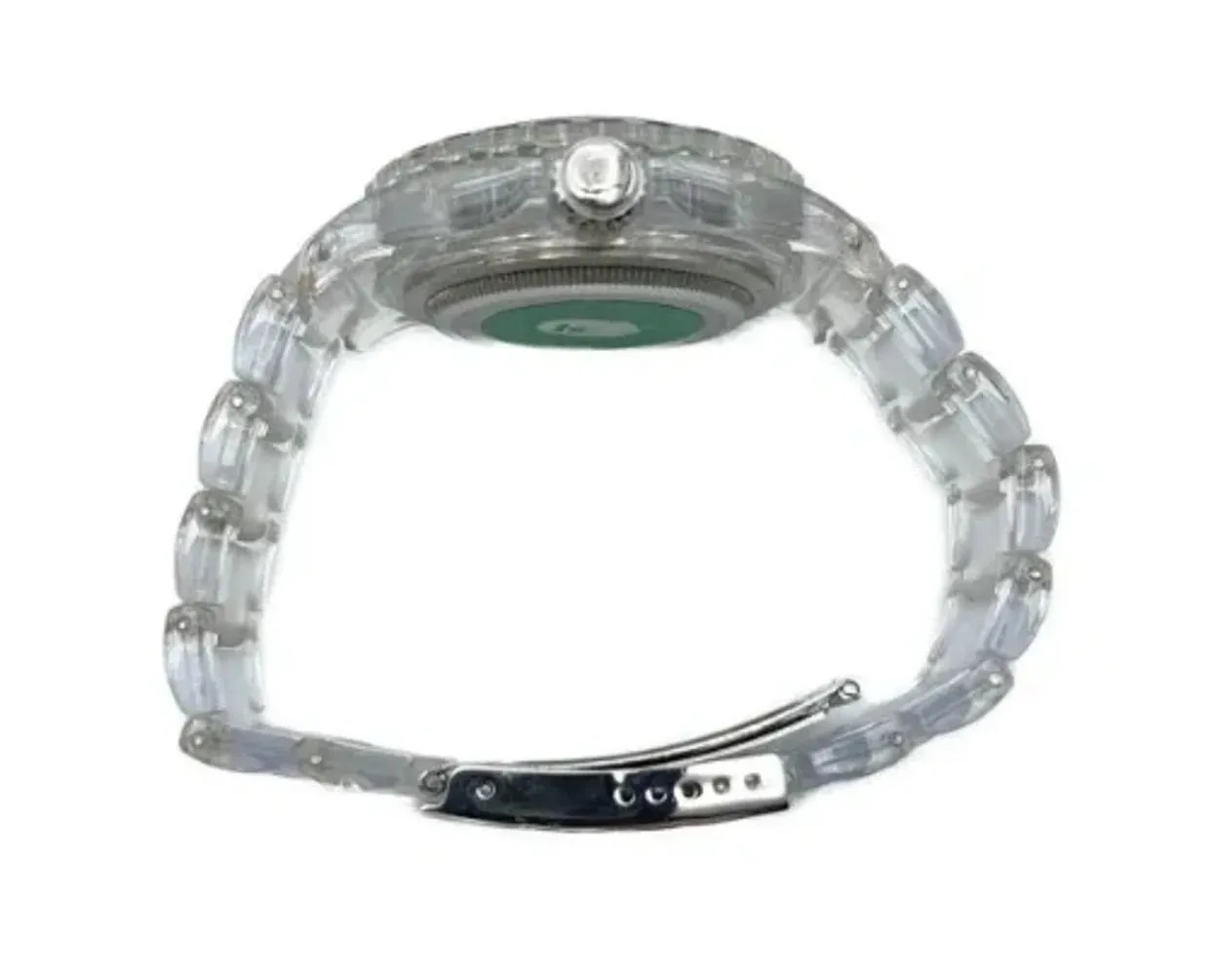 A Bathing Ape Bape Type 1 'Clear' Bapex Shark Camo Watch