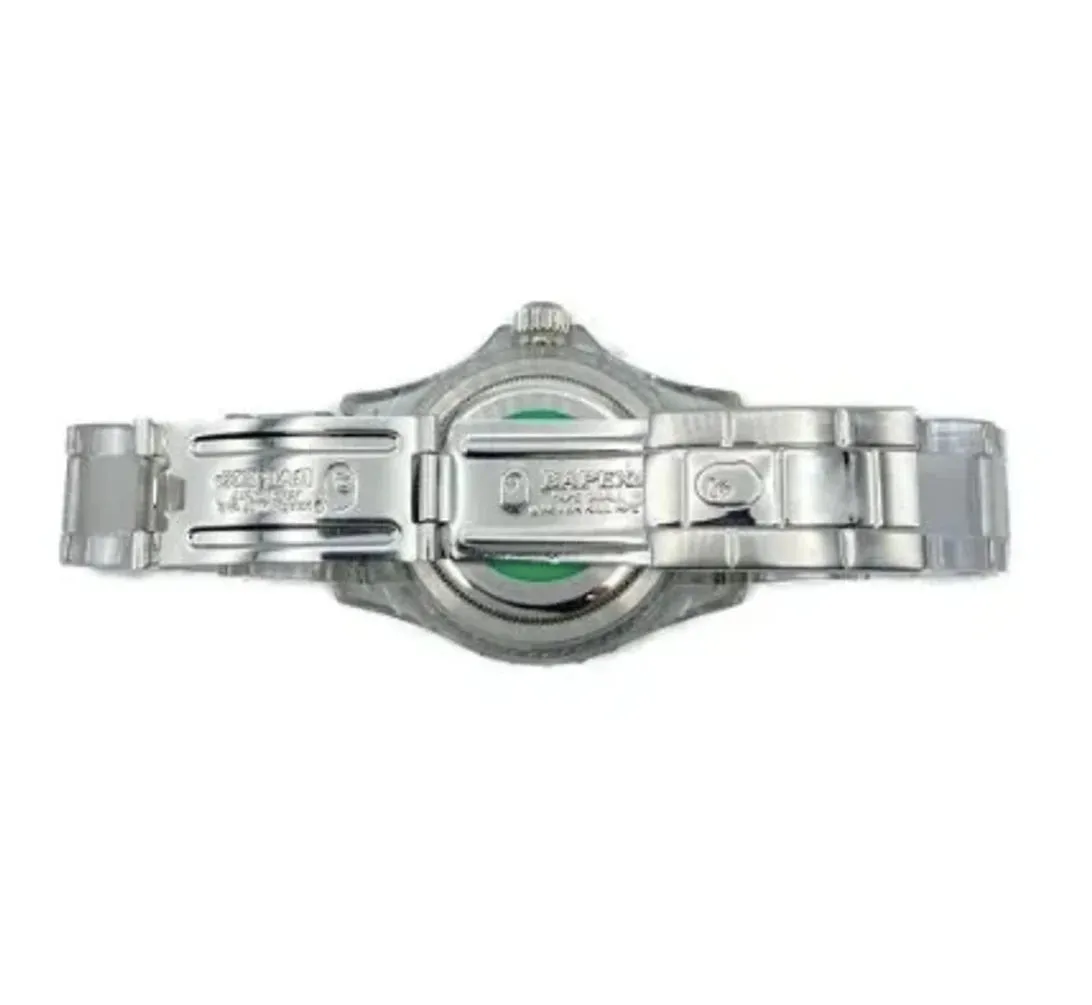 A Bathing Ape Bape Type 1 'Clear' Bapex Shark Camo Watch